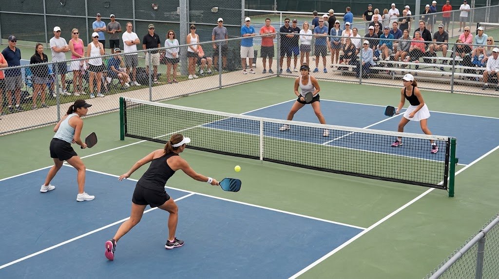 Pickleball editorial illustration