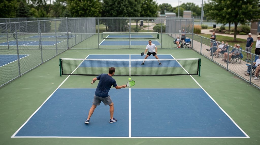 Pickleball editorial artwork