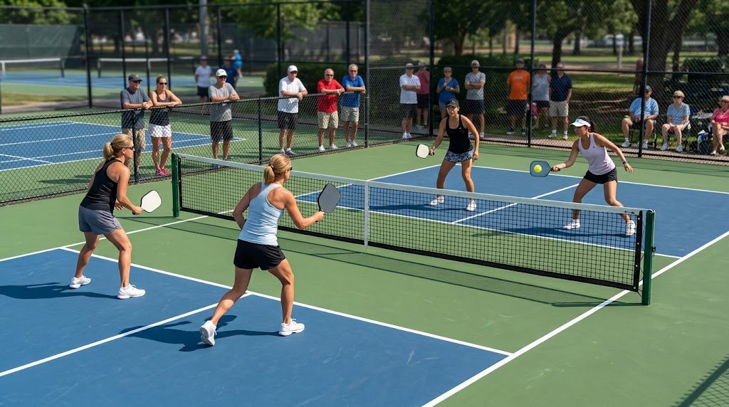 Pickleball editorial illustration