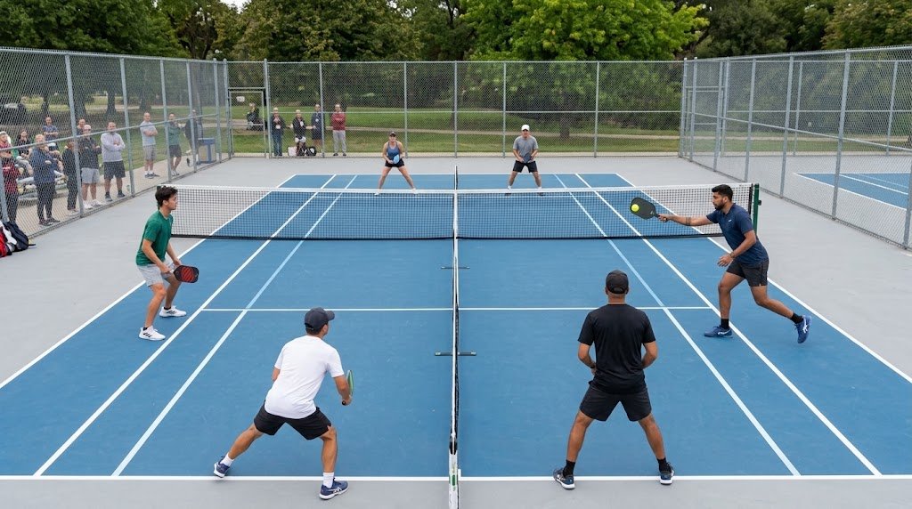Pickleball editorial artwork