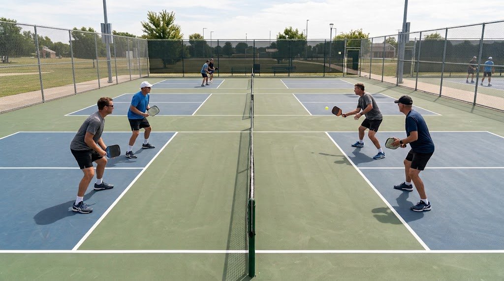 Pickleball editorial illustration