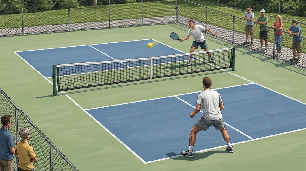 Pickleball editorial artwork