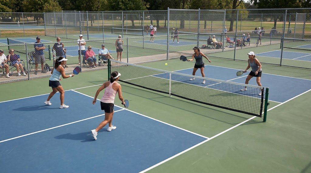 Pickleball editorial artwork