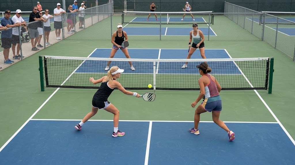 Pickleball editorial artwork