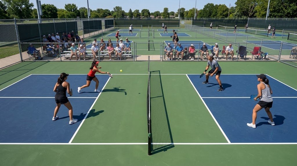 Pickleball editorial artwork