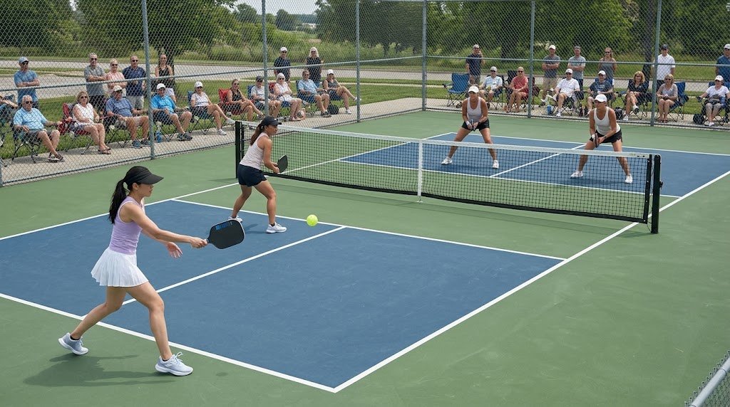 Pickleball editorial illustration