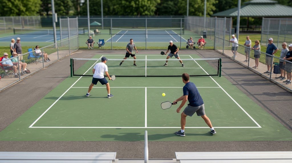 Pickleball editorial illustration