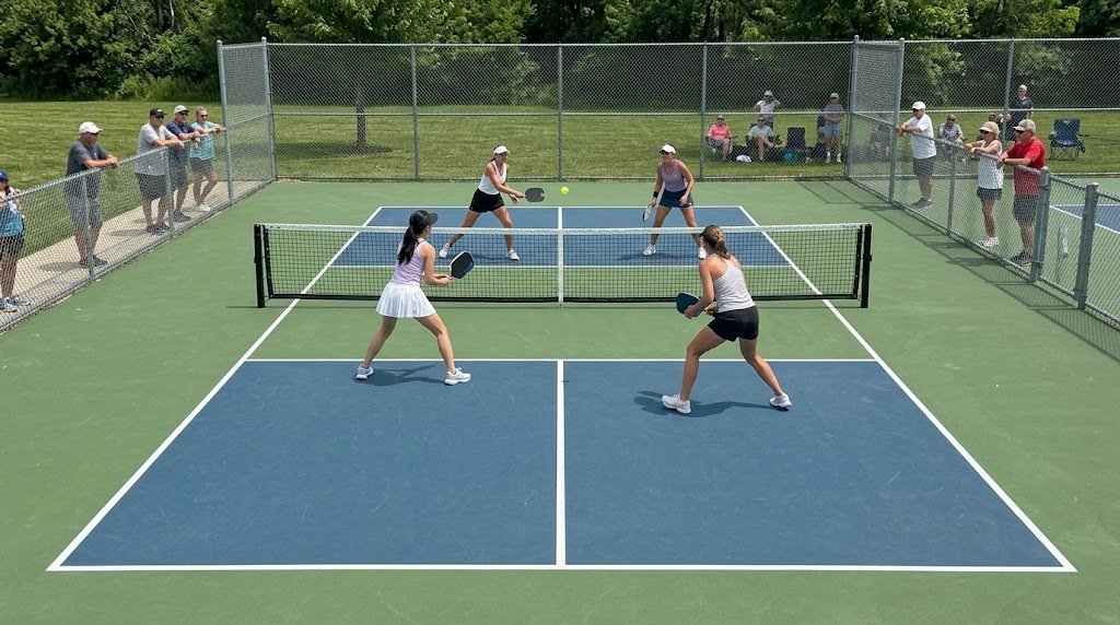 Pickleball editorial artwork