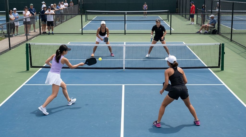 Pickleball editorial artwork