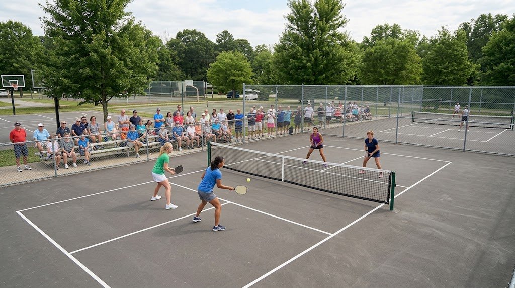 Pickleball editorial illustration