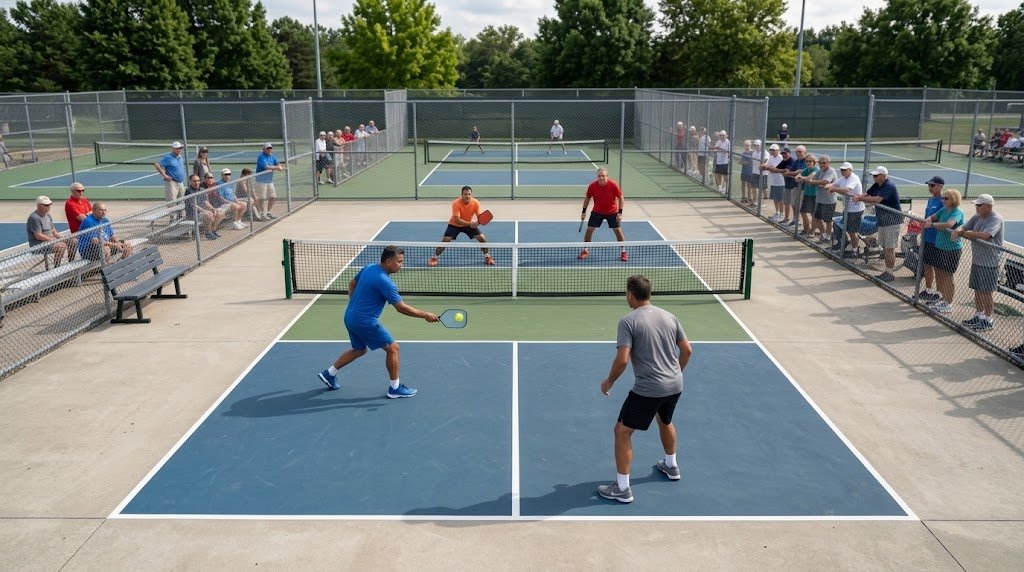 Pickleball editorial illustration