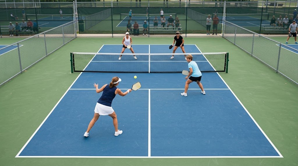 Pickleball editorial artwork