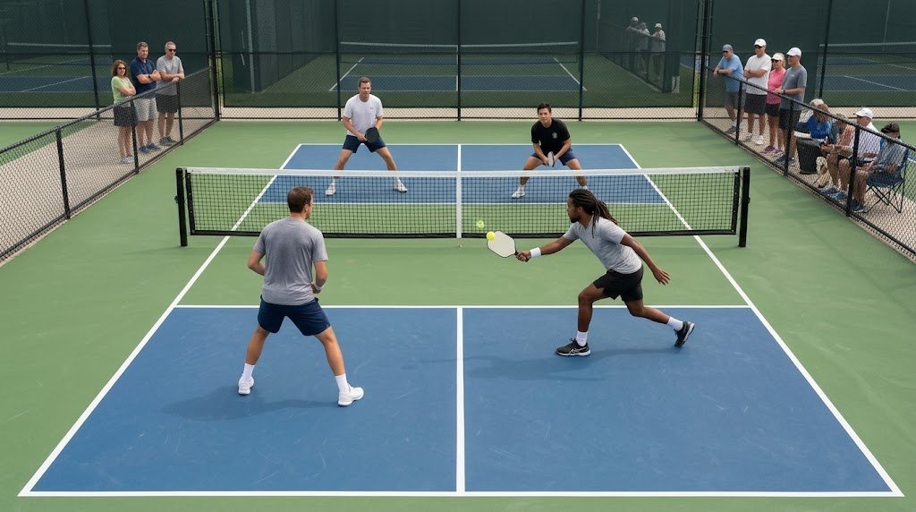 Pickleball editorial artwork
