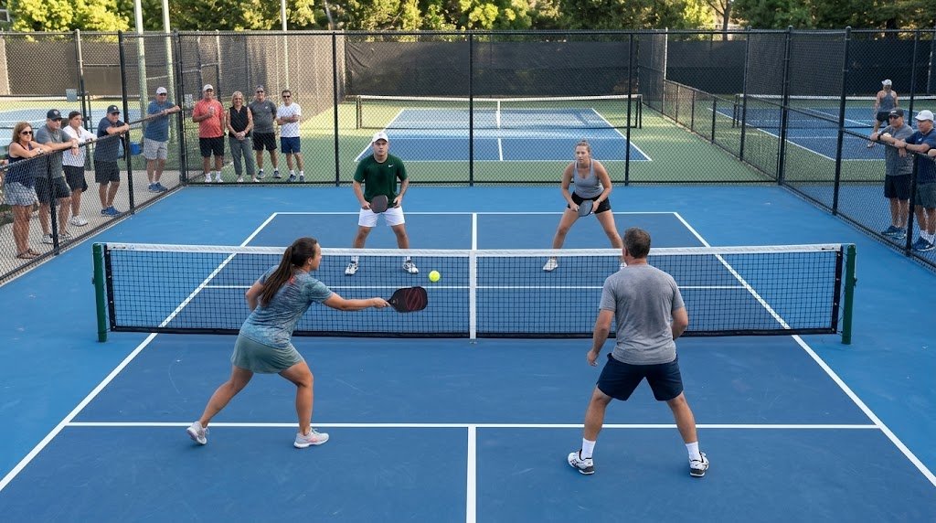Pickleball editorial artwork