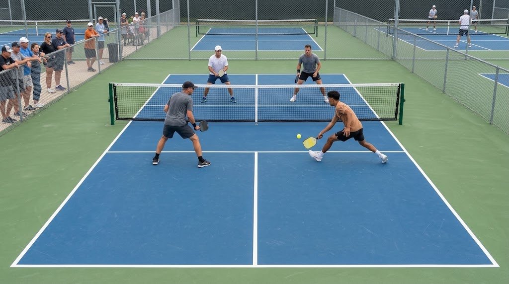 Pickleball editorial artwork