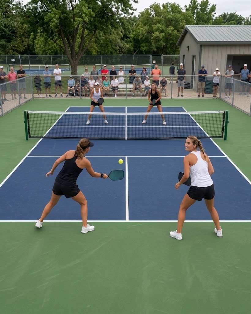 Pickleball editorial artwork