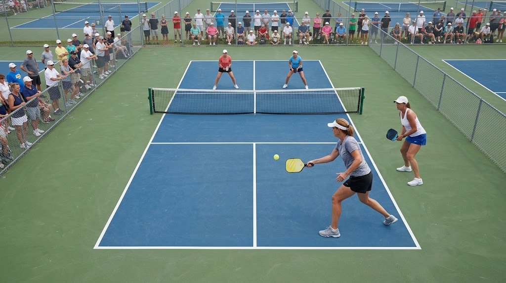 Pickleball editorial illustration