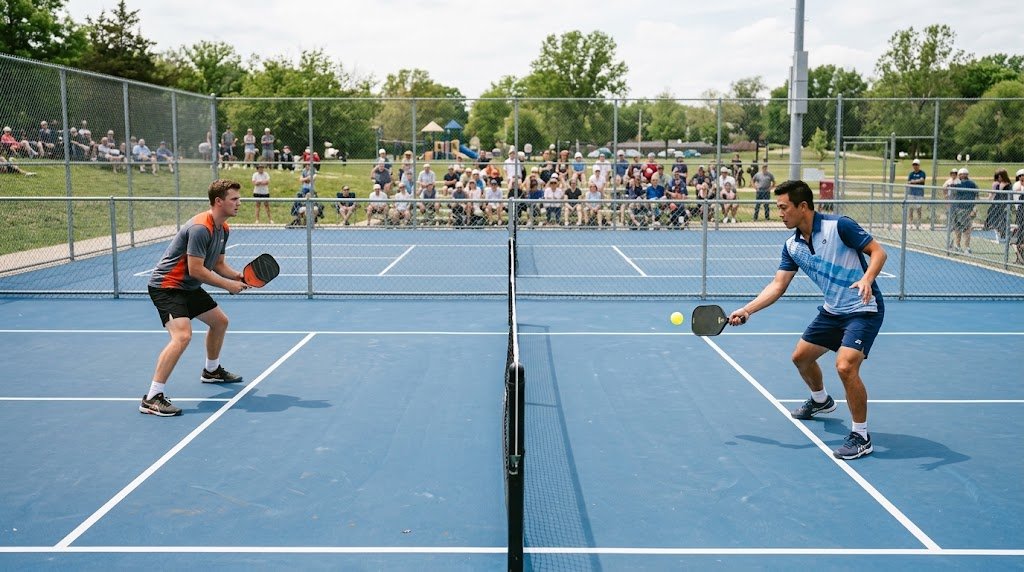 Pickleball editorial artwork