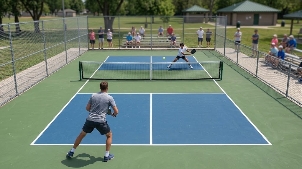 Pickleball editorial illustration