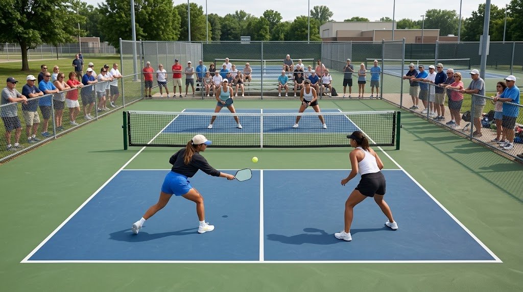 Pickleball editorial illustration