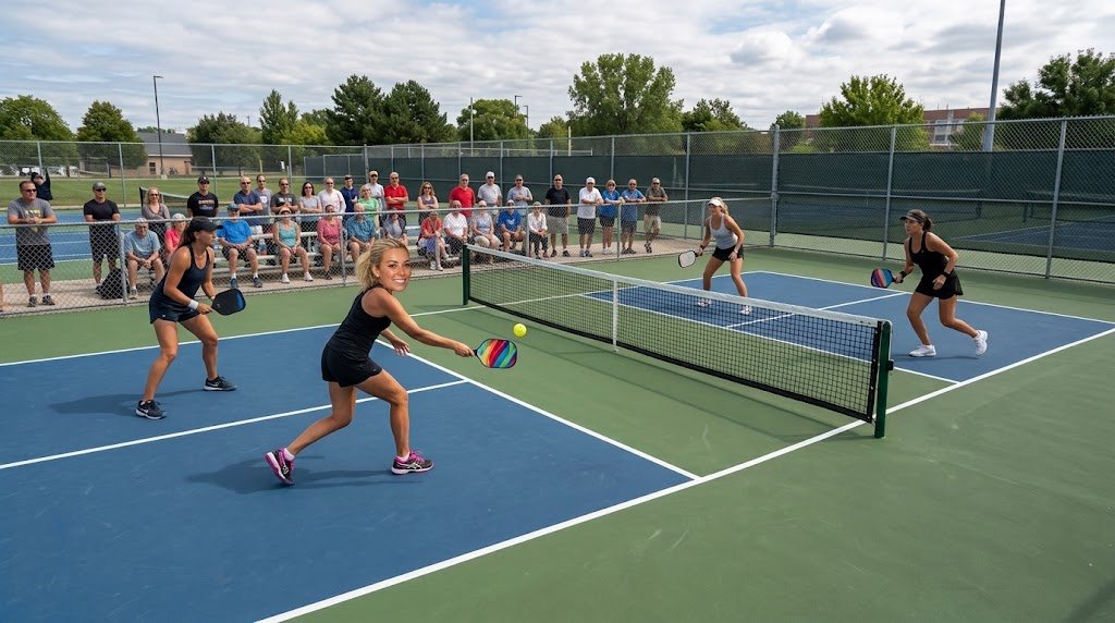 Pickleball editorial artwork