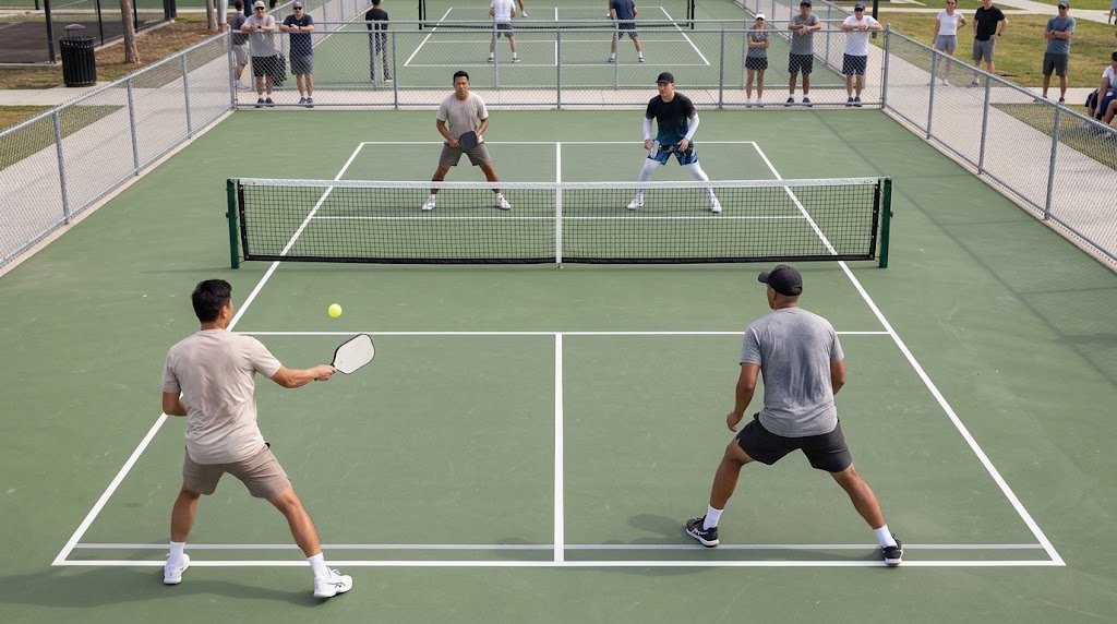 Pickleball editorial artwork