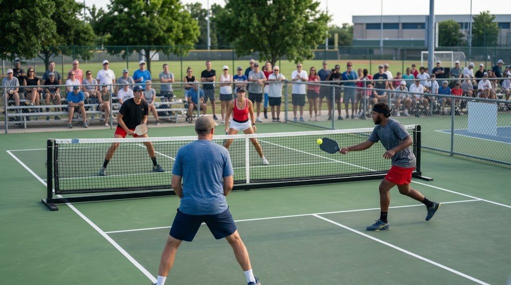 Pickleball editorial artwork