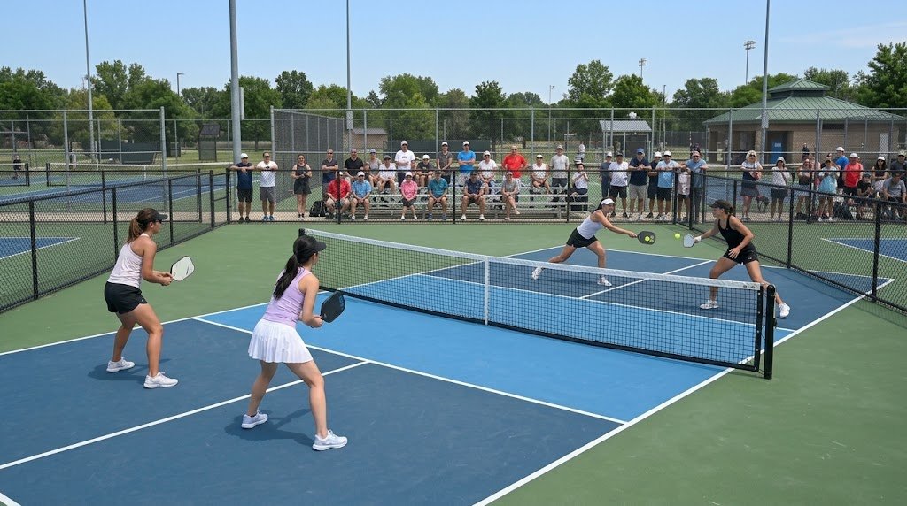 Pickleball editorial artwork