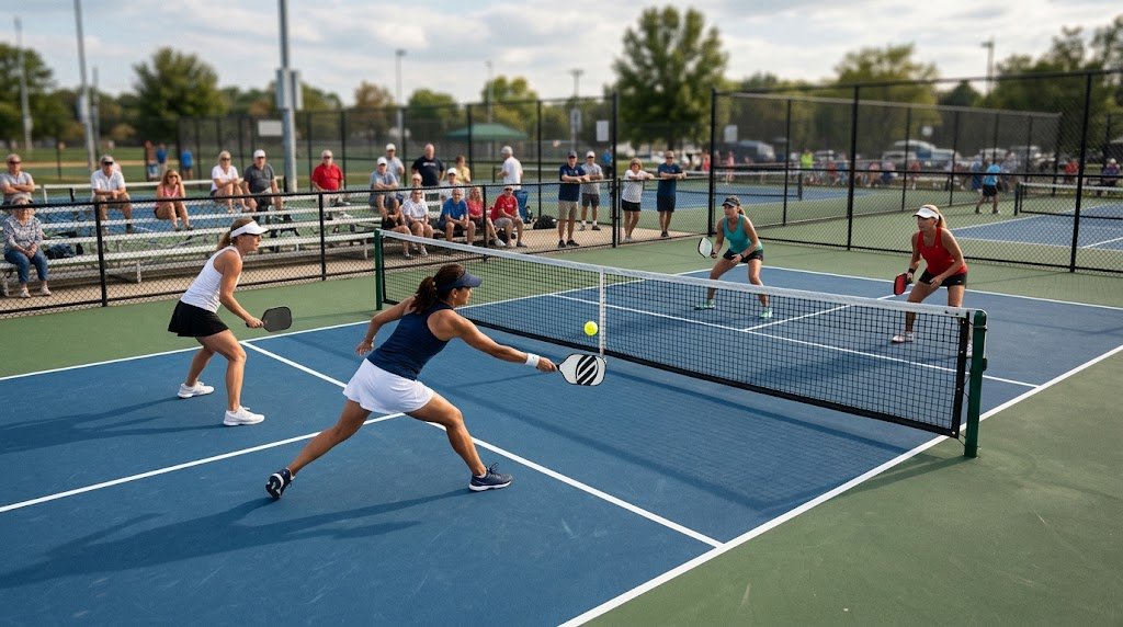 Pickleball editorial artwork
