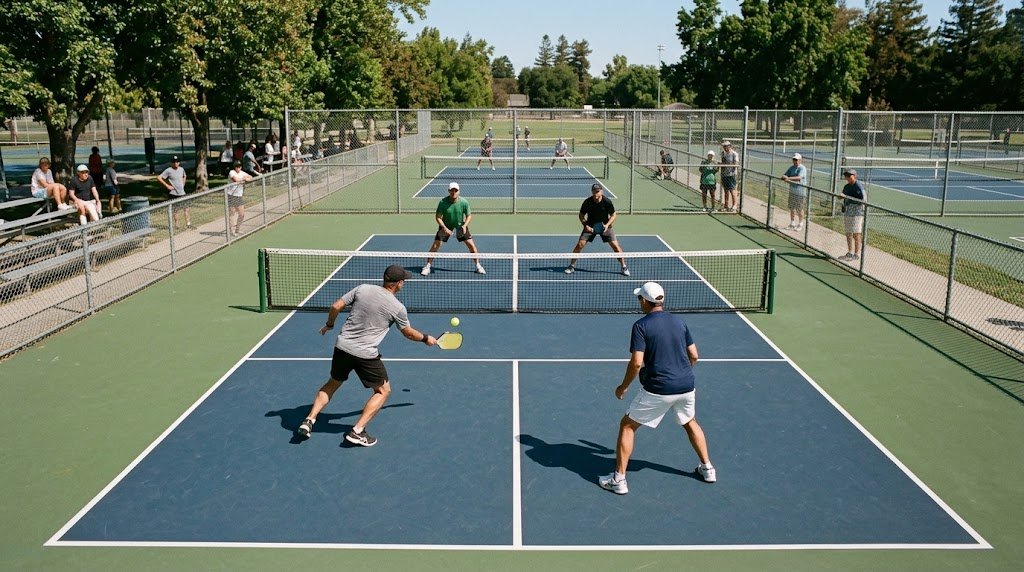 Pickleball editorial artwork