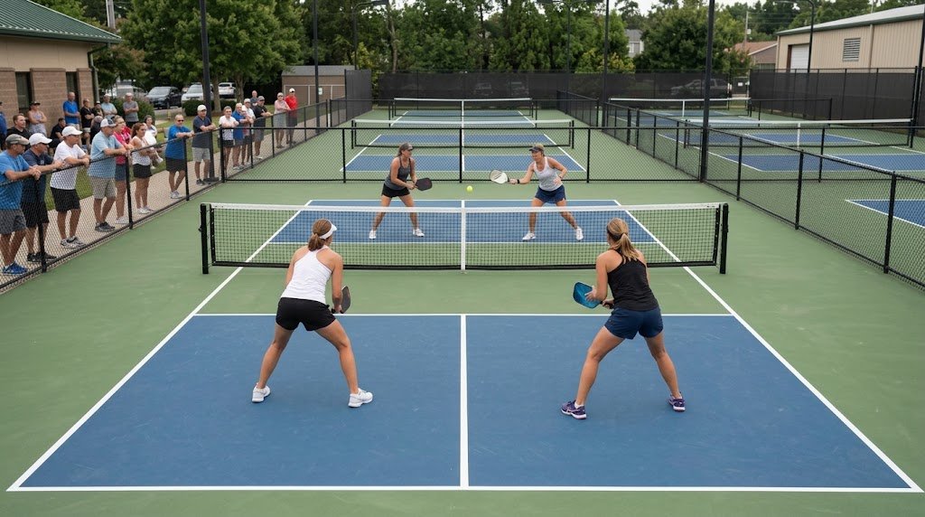 Pickleball editorial artwork
