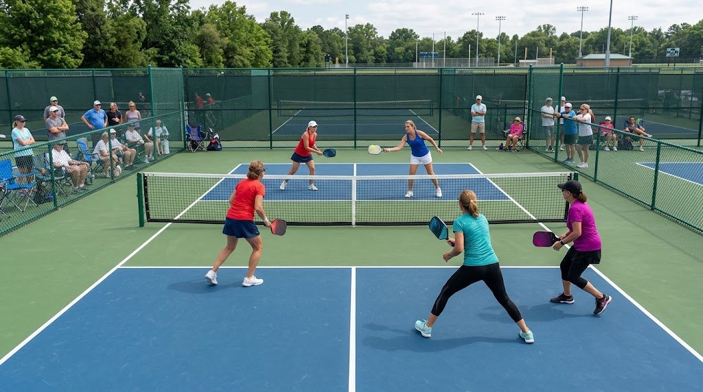 Pickleball editorial artwork