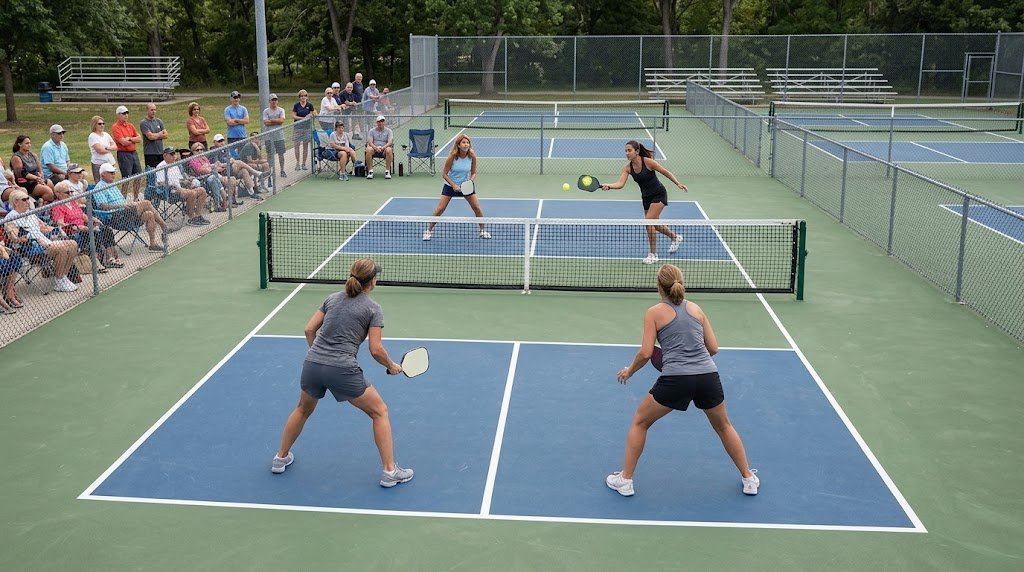 Pickleball editorial artwork