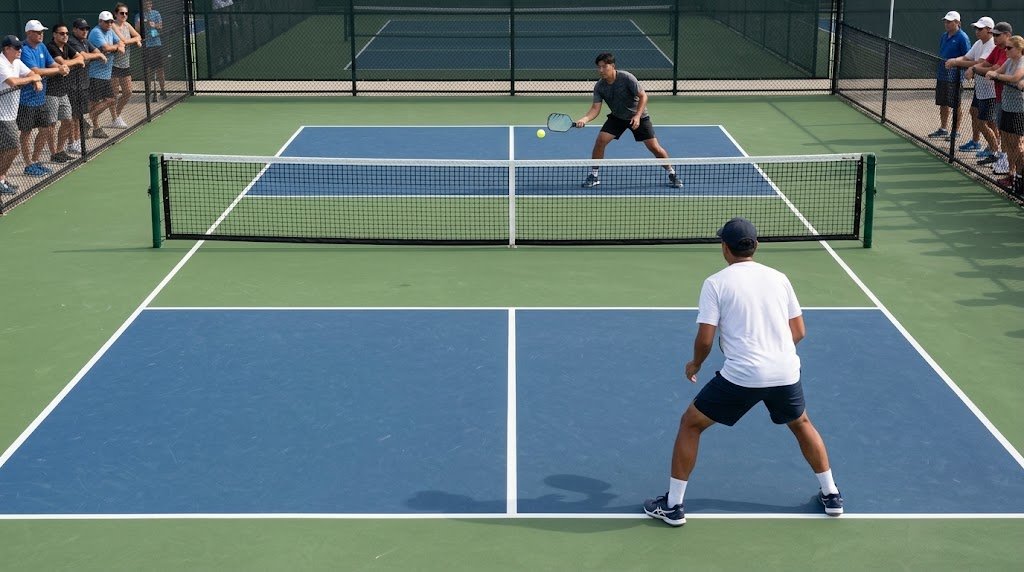 Pickleball editorial illustration