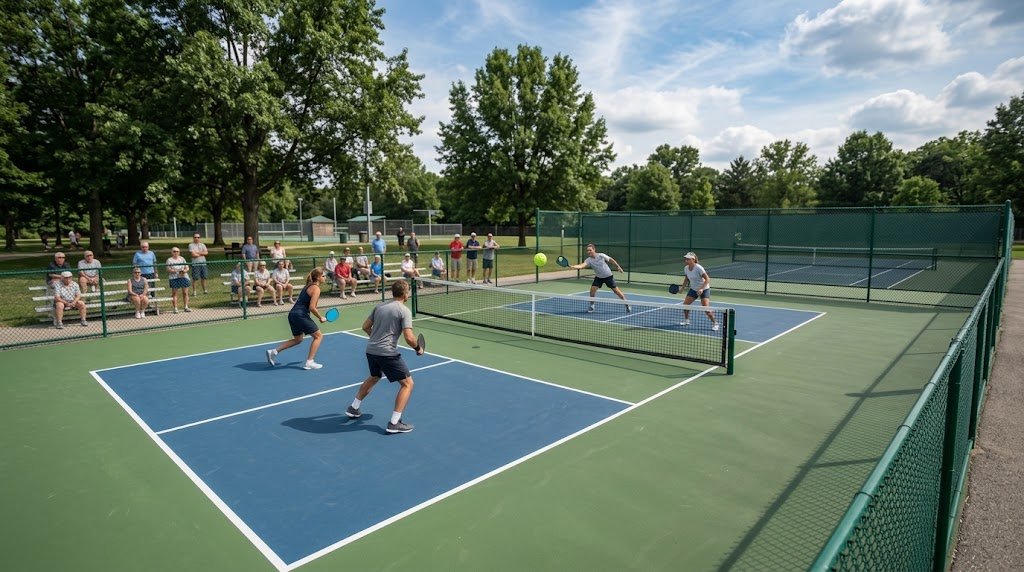 Pickleball editorial artwork