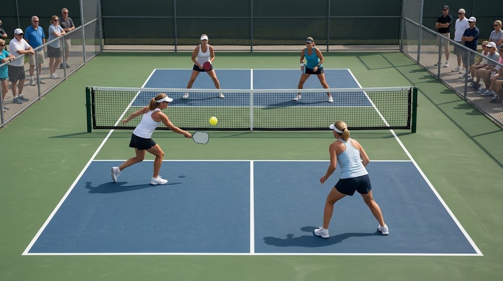 Pickleball editorial illustration