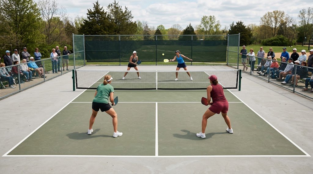 Pickleball editorial illustration