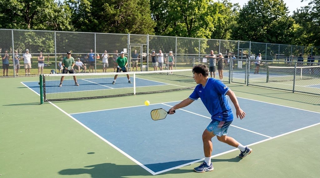 Pickleball editorial illustration
