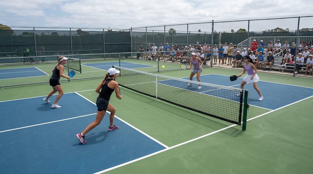 Pickleball editorial illustration