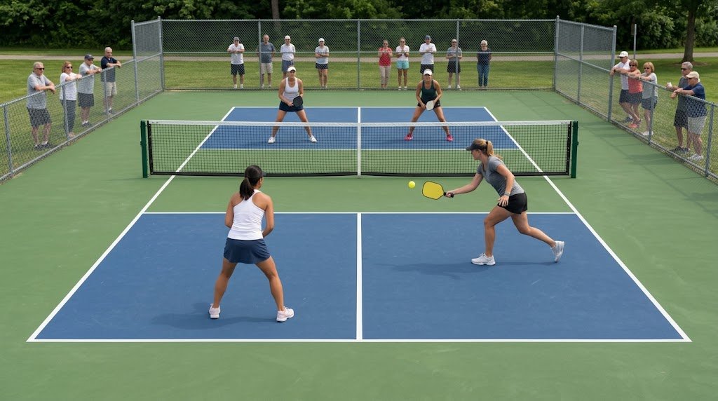 Pickleball editorial artwork