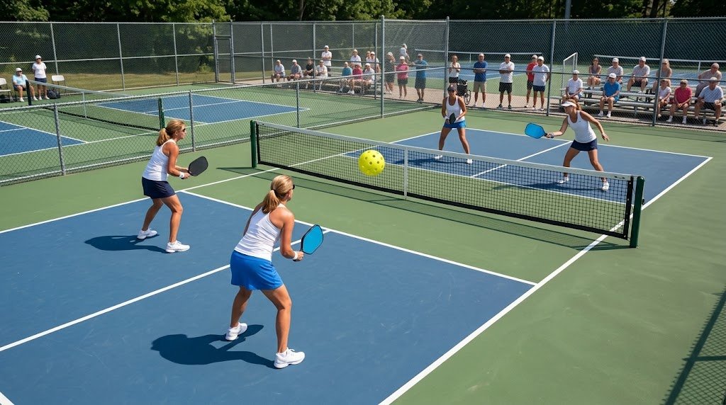 Pickleball editorial artwork