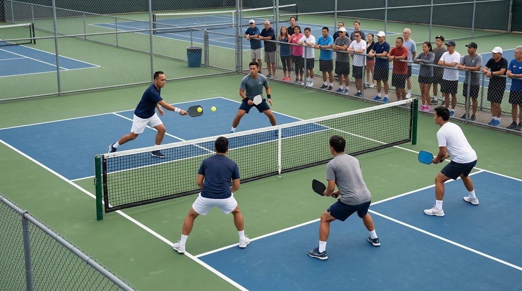 Pickleball editorial artwork