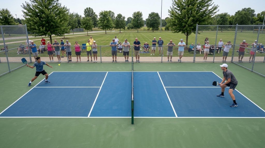 Pickleball editorial illustration
