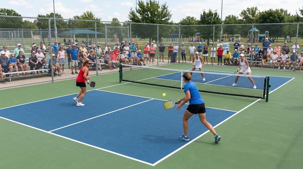Pickleball editorial illustration