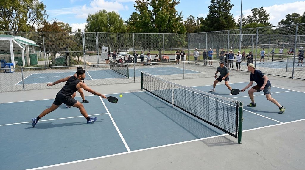 Pickleball editorial artwork