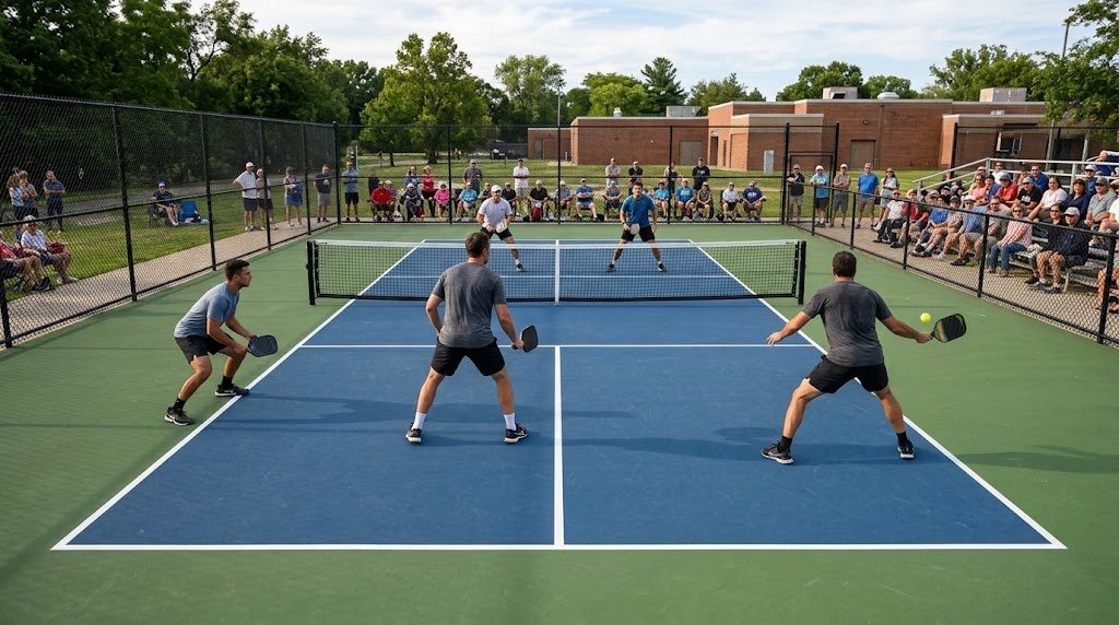 Pickleball editorial illustration