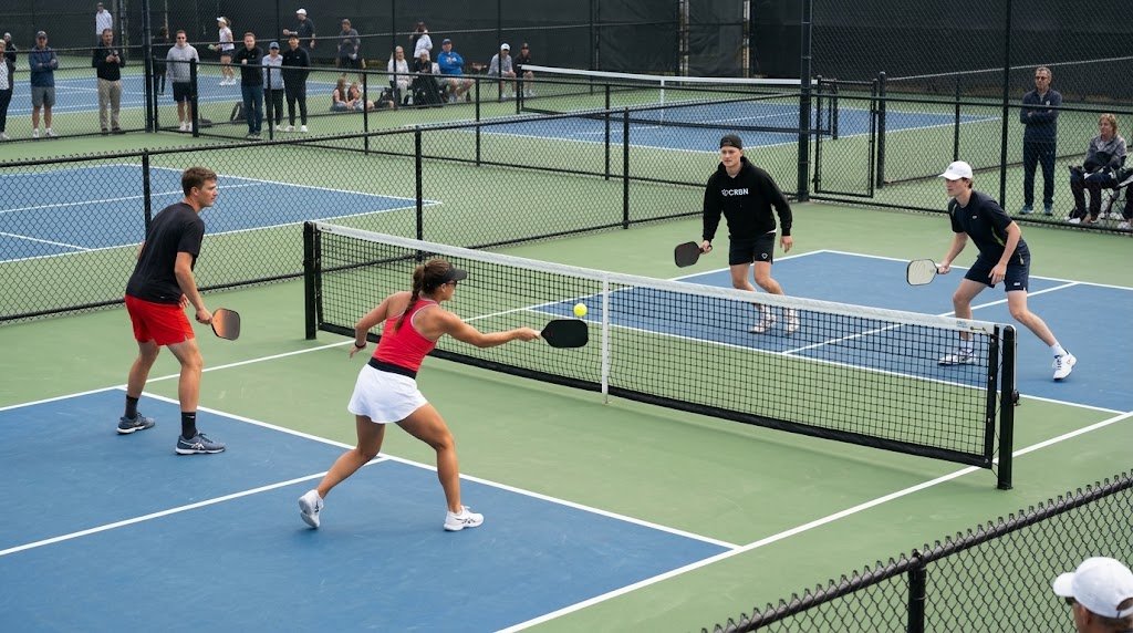 Pickleball editorial artwork
