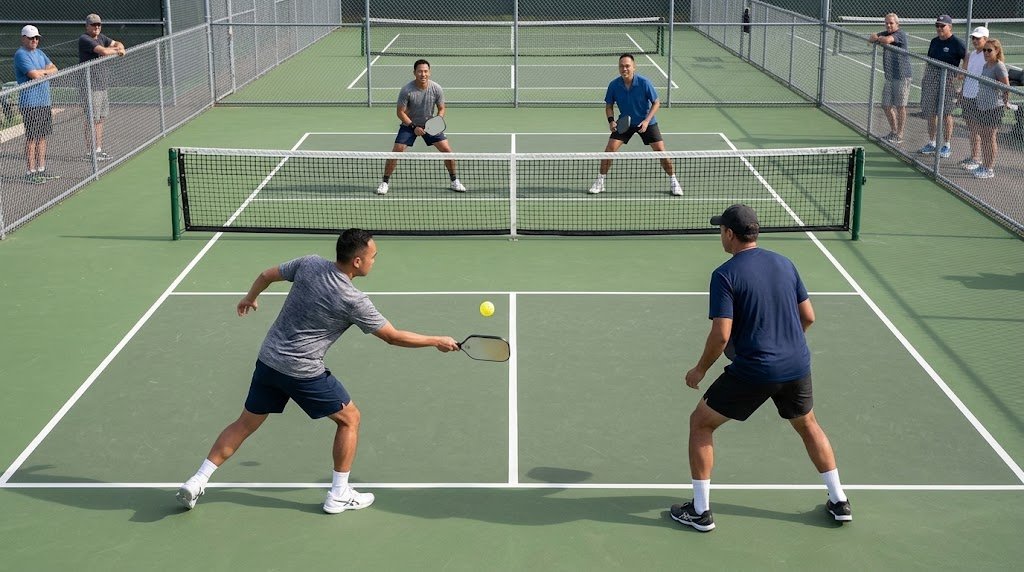 Pickleball editorial artwork