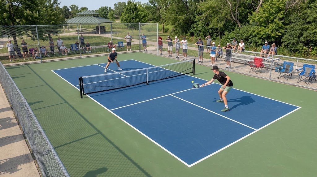 Pickleball editorial illustration