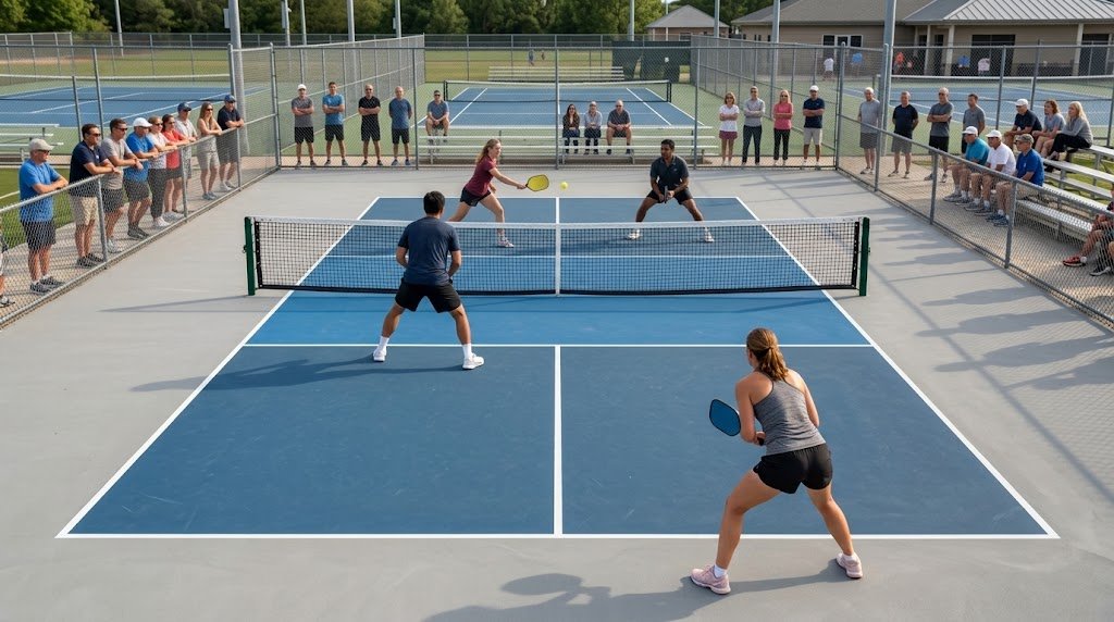 Pickleball editorial illustration